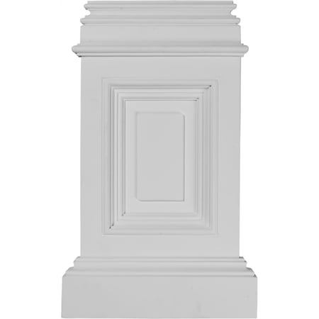Ekena Millwork 10 7/8"W  x 2 1/4"D x 17 3/4"H (Top: 8 1/8"W x 1"P) Classic Small Pedestal Base BAS10X17X02CL